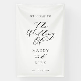 Minimalist Script Wedding Welcome Sign Banner