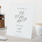 Minimalist Script Wedding Welcome Sign Banner Sockelschild (In Situ)