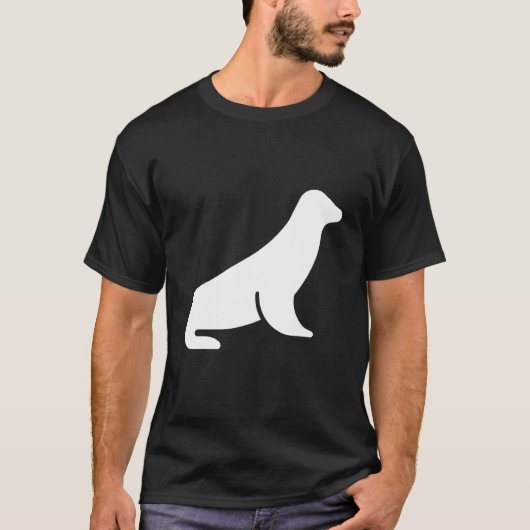 Minimalist sea lion T-Shirt (Vorderseite)