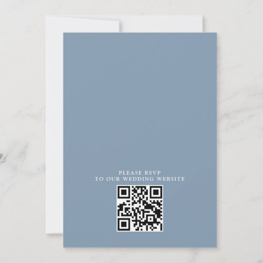 Minimalist Sea Shells Beach Budget QR Code Wedding Einladung (Rückseite)