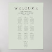 Minimalist Seating Plan(10) Pale Sage Poster (Vorne)