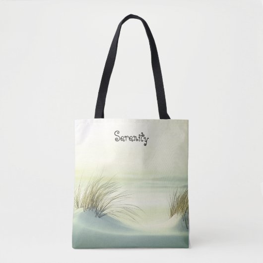 Minimalist Serene White Sand Dunes Beach Tasche (Vorderseite)