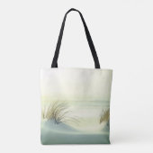 Minimalist Serene White Sand Dunes Beach Tasche (Rückseite)
