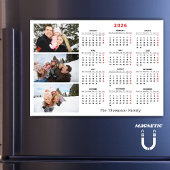 Minimalist Simple 2026 Calendar One Photo Magnet