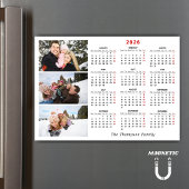 Minimalist Simple 2026 Calendar One Photo Magnet
