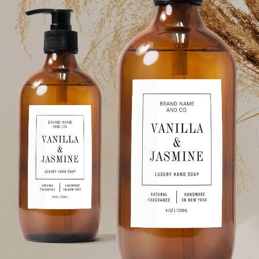 Minimalist Simple Bath Product Waterproof Label Lebensmitteletikett