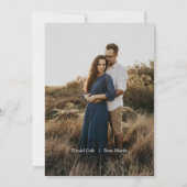 Minimalist Simple Beige Wedding Einladung (Rückseite)