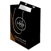 Minimalist Simple Business Modern Gift Bag Mittlere Geschenktüte (Vorderseite Schrägansicht)