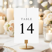 Minimalist Simple Clean Line Modern Wedding Tischnummer