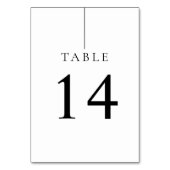 Minimalist Simple Clean Line Modern Wedding Tischnummer (Rückseite)