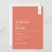 Minimalist Simple Elegant QR Code Wedding Einladung (Vorderseite)