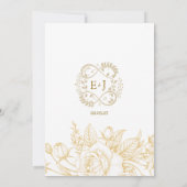 Minimalist Simple Floral Elegant Wedding Einladung (Rückseite)