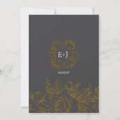 Minimalist Simple Floral Elegant Wedding Einladung (Rückseite)
