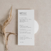 Minimalist Simple Font Wedding Menu Card Menükarte