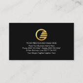 Minimalist Simple Gold Lines Manager CEO Visitenkarte (Rückseite)