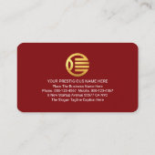 Minimalist Simple Gold Lines On Red Layer Visitenkarte (Rückseite)