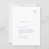 Minimalist Simple Heart Wedding Photo Budget Dankeskarte (Rückseite)