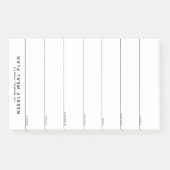 Minimalist Simple Meal Planning Post-it Notes Klebezettel (Vorderseite)