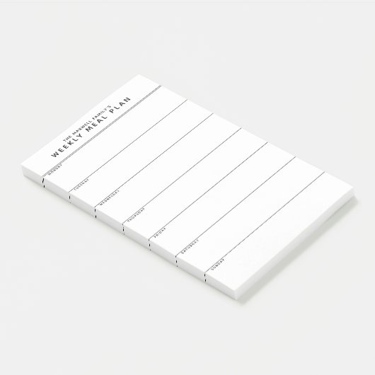 Minimalist Simple Meal Planning Post-it Notes Post-it Klebezettel (angewinkelt)