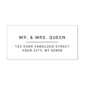 Minimalist Simple Modern Return Address Gummistempel (Prägung)