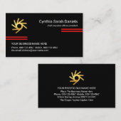 Minimalist Simple Red Lines CEO Founder Visitenkarte (Vorne/Hinten)