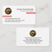 Minimalist Simple Red Lines CEO Founder Visitenkarte (Vorne/Hinten)