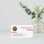 Minimalist Simple Red Lines CEO Founder Visitenkarte (Stehend Vorderseite)