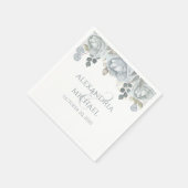Minimalist Simple Wedding Calligraphy Template Nap Serviette (Ecke)
