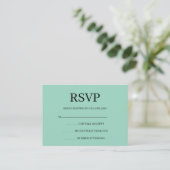 Minimalist Simple Wedding RSVP Enclosure Card Begleitkarte (Stehend Vorderseite)