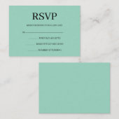 Minimalist Simple Wedding RSVP Enclosure Card Begleitkarte (Vorne/Hinten)