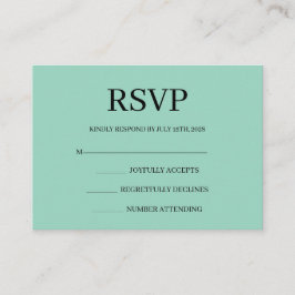 Minimalist Simple Wedding RSVP Enclosure Card Begleitkarte