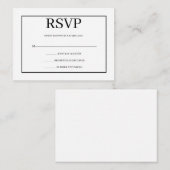 Minimalist Simple Wedding RSVP Enclosure Card Begleitkarte (Vorne/Hinten)