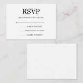 Minimalist Simple Wedding RSVP Enclosure Card Begleitkarte (Vorne/Hinten)