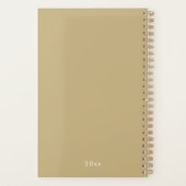 Minimalist Simple White and Gold Planner Planer (Rückseite)