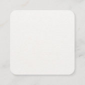 Minimalist simple white customizable wedding begleitkarte (Rückseite)