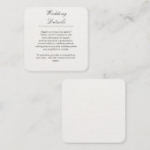 Minimalist simple white customizable wedding begleitkarte (Vorne/Hinten)