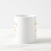 Minimalist Simple White Everything Will Be OK Gold Kaffeetasse (Mittel)