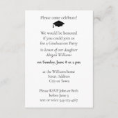 Minimalist Single Photo Grad Party  Begleitkarte (Rückseite)