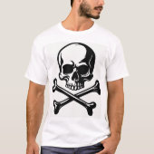 Minimalist Skull and Crossbones Unisex T-Shirt (Vorderseite)