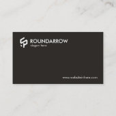 Minimalist Sleek Professional Modern Black White  Visitenkarte (Rückseite)