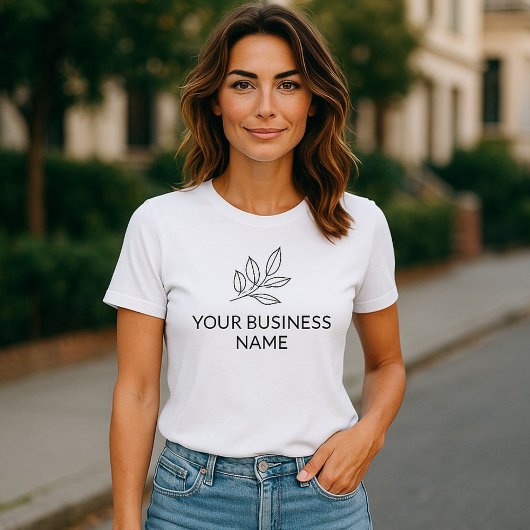 Minimalist Small Business Botanical White T-Shirt