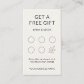 Minimalist Small Business Branding Loyalty Card Visitenkarte (Vorderseite)