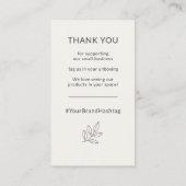 Minimalist Small Business Let's Stay Connected Visitenkarte (Rückseite)