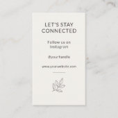 Minimalist Small Business Let's Stay Connected Visitenkarte (Vorderseite)