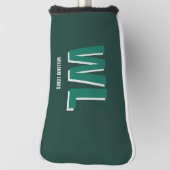 Minimalist Smaragdgrün personalisierte Monogramm Golf Headcover (Rotieren 90)