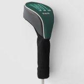 Minimalist Smaragdgrün personalisierte Monogramm Golf Headcover (angewinkelt)
