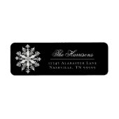 Minimalist Snowflake Wedding Address | Black (Vorne)