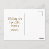 Minimalist Snowy Pine Postkarte (Rückseite)