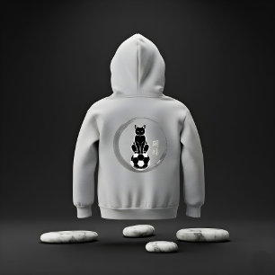 Minimalist Soccer Cat - Mädchen-Mannschaftsbekleid Hoodie