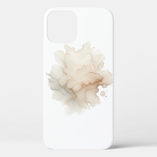 Minimalist Soft Beige Abstract Flower Phone Case (Rückseite)